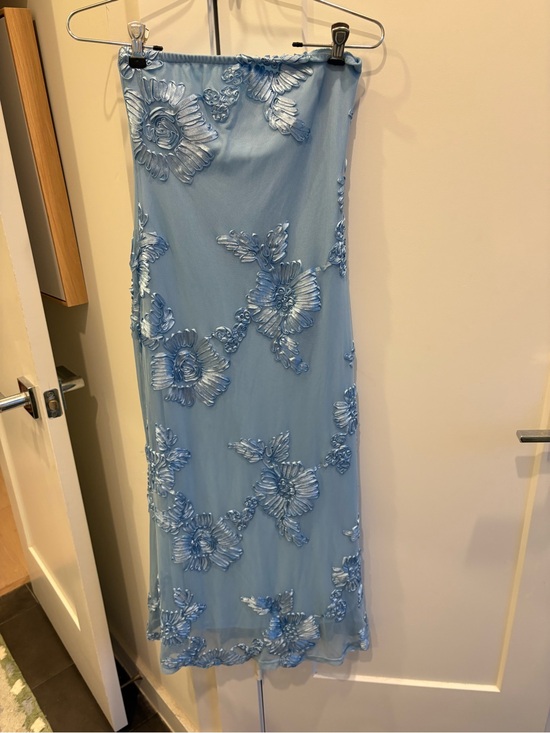 SHEIN Dresses & Skirts - Light Blue Embroidered Midi Dress